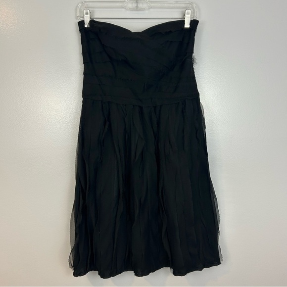 Diane Von Furstenberg Dresses & Skirts - NWT Diane Von Furstenberg Kira Black Silk Strapless Chiffon Mini Dress Size 12